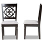 Baxton Studio Renaud Modern and Contemporary Grey Fabric Upholstered and Dark Brown Finished Wood 2-Piece Dining Chair Set | Modishstore | Dining Chairs - 2