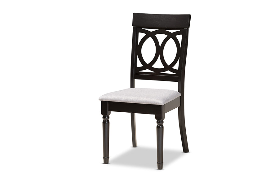 baxton studio jessie modern and contemporary grey fabric upholstered and dark brown finished wood 7 piece dining set | Modish Furniture Store-3