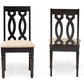 Baxton Studio Cherese Modern and Contemporary Sand Fabric Upholstered and Dark Brown Finished Wood 2-Piece Dining Chair Set | Modishstore | Dining Chairs - 3