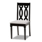 Baxton Studio Callie Modern and Contemporary Grey Fabric Upholstered and Dark Brown Finished Wood 7-Piece Dining Set | Dining Sets | Modishstore - 4