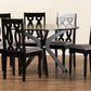 Baxton Studio Callie Modern and Contemporary Grey Fabric Upholstered and Dark Brown Finished Wood 7-Piece Dining Set | Dining Sets | Modishstore - 3