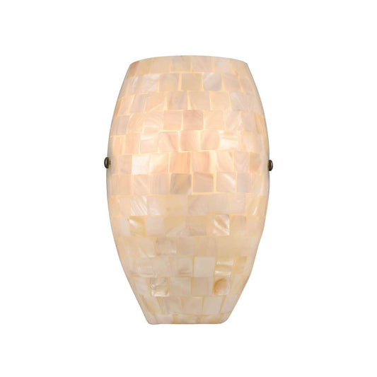 Capri 1-Light Sconce in Satin Nickel with Glass/Capiz Shells ELK Lighting | Sconces | Modishstore