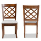 Baxton Studio Verner Modern and Contemporary Grey Fabric Upholstered Walnut Finished Wood 2-Piece Dining Chair Set | Modishstore | Dining Chairs - 3