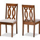 Baxton Studio Cherese Modern and Contemporary Grey Fabric Upholstered and Walnut Brown Finished Wood 2-Piece Dining Chair Set | Dining Chairs | Modishstore - 5