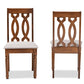Baxton Studio Cherese Modern and Contemporary Grey Fabric Upholstered and Walnut Brown Finished Wood 2-Piece Dining Chair Set | Dining Chairs | Modishstore - 4