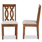 Baxton Studio Cherese Modern and Contemporary Grey Fabric Upholstered and Walnut Brown Finished Wood 2-Piece Dining Chair Set | Dining Chairs | Modishstore - 3