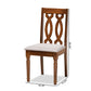 Baxton Studio Cherese Modern and Contemporary Grey Fabric Upholstered and Walnut Brown Finished Wood 2-Piece Dining Chair Set | Dining Chairs | Modishstore - 6