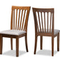 Baxton Studio Minette Modern and Contemporary Grey Fabric Upholstered Walnut Brown Finished Wood 2-Piece Dining Chair Set | Modishstore | Dining Chairs - 4