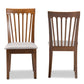 Baxton Studio Minette Modern and Contemporary Grey Fabric Upholstered Walnut Brown Finished Wood 2-Piece Dining Chair Set | Modishstore | Dining Chairs - 3