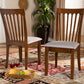 Baxton Studio Minette Modern and Contemporary Grey Fabric Upholstered Walnut Brown Finished Wood 2-Piece Dining Chair Set | Modishstore | Dining Chairs