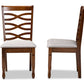 Baxton Studio Lanier Modern and Contemporary Grey Fabric Upholstered and Walnut Brown Finished Wood 2-Piece Dining Chair Set | Dining Chairs | Modishstore - 5