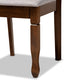 Baxton Studio Lanier Modern and Contemporary Grey Fabric Upholstered and Walnut Brown Finished Wood 2-Piece Dining Chair Set | Dining Chairs | Modishstore - 3