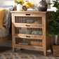 Baxton Studio Clement Rustic Transitional Medium Oak Finished 3-Drawer Wood Spindle Storage Cabinet | Cabinets | Modishstore - 2