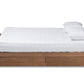 Baxton Studio Arthur Modern Rustic Ash Walnut Brown Finished Wood Queen Size Platform Bed with Built-In Shelves | Beds | Modishstore - 3
