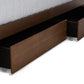 Baxton Studio Arthur Modern Rustic Ash Walnut Brown Finished Wood Queen Size Platform Bed with Built-In Shelves | Beds | Modishstore - 4
