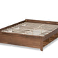 Baxton Studio Anders Traditional and Rustic Ash Walnut Brown Finished Wood Queen Size Platform Storage Bed Frame with Built-In Shelves | Beds | Modishstore - 5