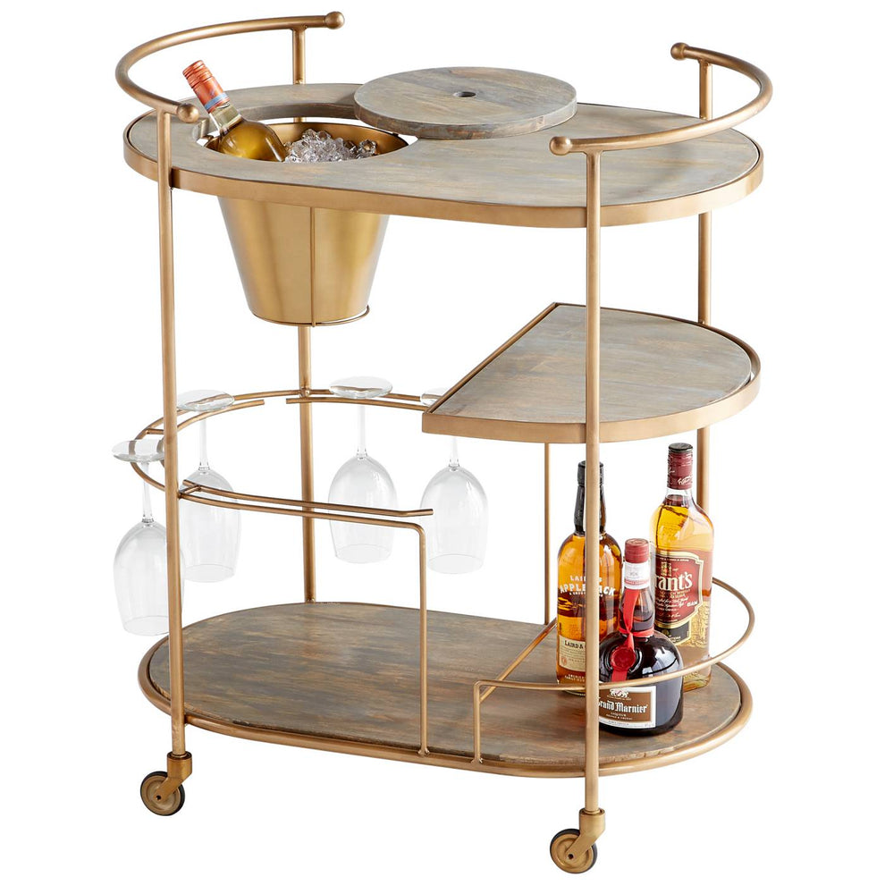 Barcraft Bar Cart By Cyan Design | Cyan Design | Modishstore - 2