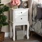 Baxton Studio Sophia Classic and Traditional French White Finished Wood 2-Drawer Nightstand | Modishstore | Nightstands