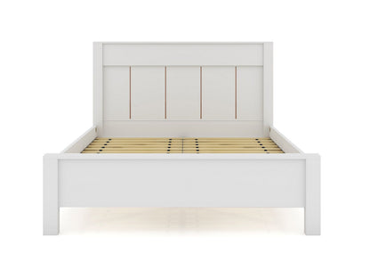 Manhattan Comfort Gramercy Queen-size Modern Bedframe with Headboard in White | Beds | Modishstore