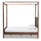 Baxton Studio Veronica Modern and Contemporary Walnut Brown Finished Wood Queen Size Platform Canopy Bed | Beds | Modishstore - 3