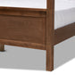 Baxton Studio Veronica Modern and Contemporary Walnut Brown Finished Wood Queen Size Platform Canopy Bed | Beds | Modishstore - 4