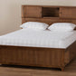 Baxton Studio Riko Modern and Contemporary Transitional Walnut Brown Finished Wood Queen Size Platform Storage Bed | Beds | Modishstore - 3