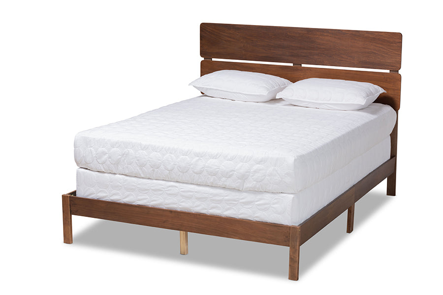 baxton studio anthony modern and contemporary walnut brown finished wood full size panel bed | Modish Furniture Store-2