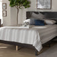 Baxton Studio Anthony Modern and Contemporary Dark Grey Oak Finished Wood King Size Panel Bed | Beds | Modishstore - 2