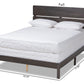 Baxton Studio Anthony Modern and Contemporary Dark Grey Oak Finished Wood Full Size Panel Bed | Beds | Modishstore - 6