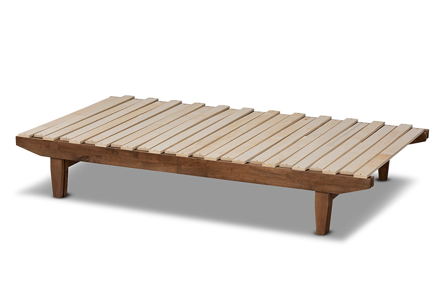 Baxton Studio Hiro Modern and Contemporary Walnut Finished Wood Expandable Twin Size to King Size Bed Frame | Beds | Modishstore - 8