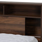 Baxton Studio Tristan Modern and Contemporary Walnut Brown Finished Wood 1-Drawer Queen Size Platform Storage Bed with Shelves | Beds | Modishstore - 8