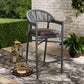 Baxton Studio Wendell Modern and Contemporary Grey Finished Rope and Metal Outdoor Bar Stool | Modishstore | Bar Stools
