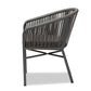 Baxton Studio Marcus Modern and Contemporary Grey Finished Rope and Metal Outdoor Dining Chair | Modishstore | Dining Chairs - 3