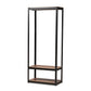 baxton studio elton modern and contemporary black finished metal 3 shelf free standing closet storage organizer | Modish Furniture Store-2