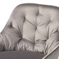 Baxton Studio Catherine Modern and Contemporary Grey Velvet Fabric Upholstered and Walnut Finished 4-Piece Bar Stool Set | Bar Stools | Modishstore - 6