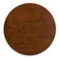 baxton studio alana mid century modern transitional walnut brown finished round wood dining table | Modish Furniture Store-3