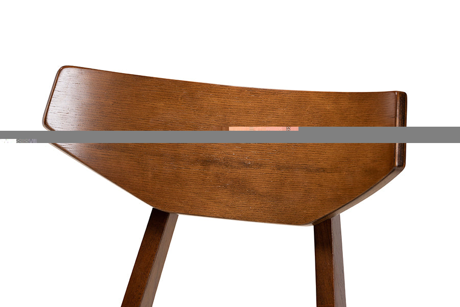 Baxton Studio Danica Mid-Century Modern Transitional Light Grey Fabric Upholstered and Walnut Brown Finished Wood 4-Piece Dining Chair Set | Modishstore | Dining Chairs - 2