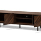 baxton studio berit mid century modern walnut brown finished wood tv stand | Modish Furniture Store-3