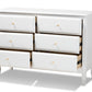 baxton studio naomi classic and transitional white finished wood 6 drawer bedroom dresser | Modish Furniture Store-3