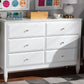 Baxton Studio Naomi Classic and Transitional White Finished Wood 6-Drawer Bedroom Dresser | Modishstore | Drawers
