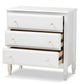baxton studio naomi classic and transitional white finished wood 3 drawer bedroom chest | Modish Furniture Store-3