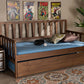 Baxton Studio Midori Modern and Contemporary Transitional Walnut Brown Finished Wood Twin Size Daybed with Roll-Out Trundle Bed | Modishstore | Beds