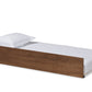 baxton studio midori modern and contemporary transitional walnut brown finished wood twin size trundle bed | Modish Furniture Store-2