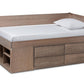 baxton studio levon modern and contemporary antique oak finished wood 4 drawer twin size storage bed | Modish Furniture Store-2
