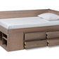 baxton studio levon modern and contemporary antique oak finished wood 4 drawer twin size storage bed | Modish Furniture Store-3