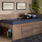 Baxton Studio Levon Modern and Contemporary Antique Oak Finished Wood 4-Drawer Twin Size Storage Bed | Modishstore | Beds