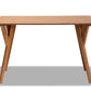 baxton studio sahar mid century modern transitional walnut brown finished wood dining table | Modish Furniture Store-3