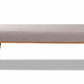 baxton studio odessa mid century modern grey fabric upholstered and walnut brown finished wood dining bench | Modish Furniture Store-3