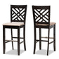baxton studio jason modern and contemporary sand fabric upholstered and espresso brown finished wood 2 piece bar stool set | Modish Furniture Store-2