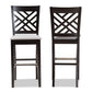 baxton studio jason modern and contemporary grey fabric upholstered and espresso brown finished wood 2 piece bar stool set | Modish Furniture Store-3
